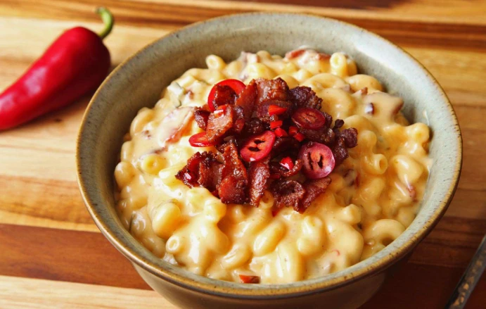 French Onion Mac and Cheese with Bacon